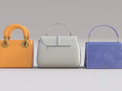 Lancel Bags Pack For Women Low-poly 3D model