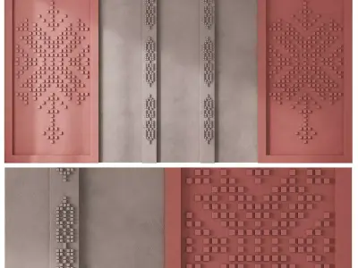 68 Mosaic Headboard 3D model