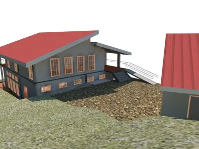 CHALET COUNTRY HOUSE TIBACUY BAKED 3D model