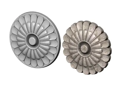 Round Rosette for plaster and woodworking 3D print model
