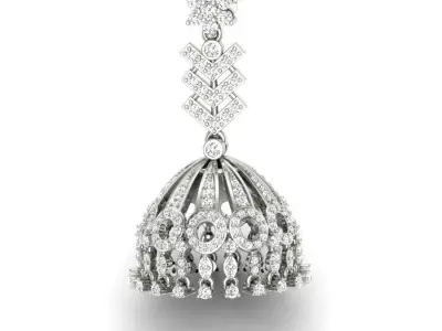 LUXURY MICROSETTING DIAMOND EARRINGS 3D print model get