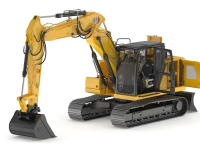 CAT 313 Triple Arm New Cabin 3D model