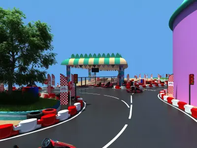 Kart race track  3D model