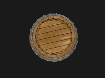 Old storage barrel Free low-poly 3D model
