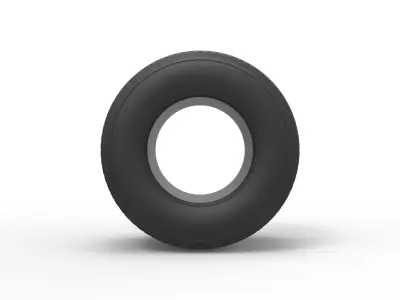 Dirt Sprint racing tire 9 Scale 1 to 25 3D print model