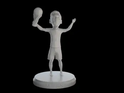 Lionel Messi with World Cup 3D print model 3D print model