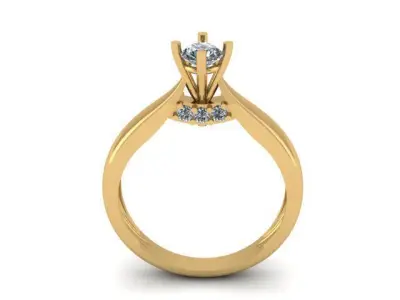 Solitair ring 3D print model