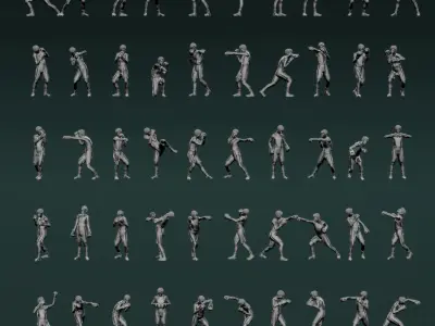 Boxer Man Set01 3D model