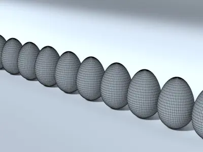 Easter Eggs 11 Different Designs  Low-poly 3D model