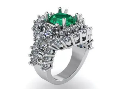 Diamond Luxury Ring 1367 3D print model
