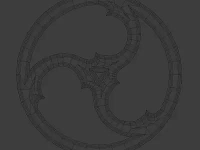 Gothic Ornament Decoration Low-poly 3D model