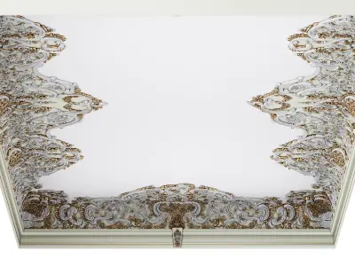 Classic Ornamental Ceiling Panel 3D Model 3D model