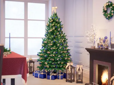 Unreal Engine 4 Christmas Decor Asset Pack Low-poly 3D model