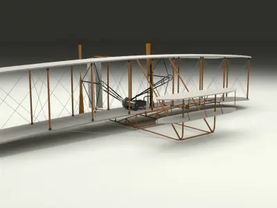 Animated Rocket Locomotive and Wright Flyer Pack 3D model