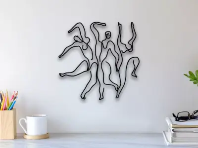 Dancer Team Wall Art 3D print model