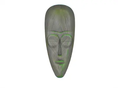 Neon tribe Mask Low-poly 3D model
