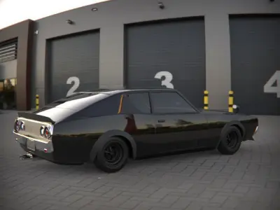 Nissan Skyline 1973 Low-poly 3D model