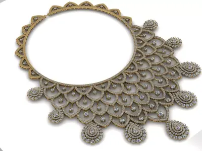 Diamond Necklace D1 3D print model