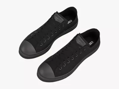 Chuck Taylor All Star Classic Low Top Mono Black 3D model