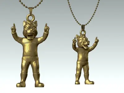 NCAA - Necklaces BOISE STATE BRONCOS - Hanging Figurine 3D print model