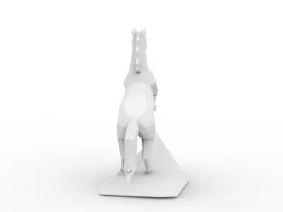 Low Poly Horse Statue Ready for 3D Printing 3D print model