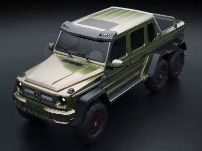 Mercedes AMG G63 6x6 edition Low-poly 3D model