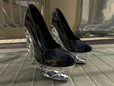 luxury cindrella heel 3D model