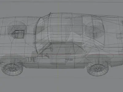 Plymouth Barracuda 1971 Low-poly 3D model