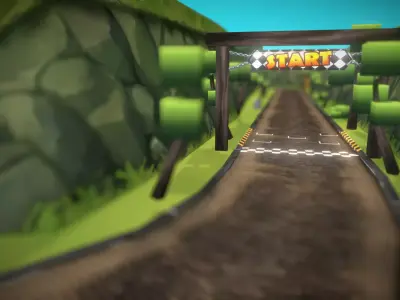 V5 Island Forest Low-poly 3D model