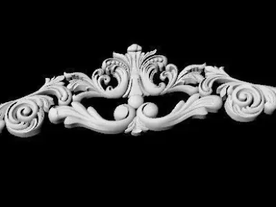 Central decor ornament for furniture 3D model 1008