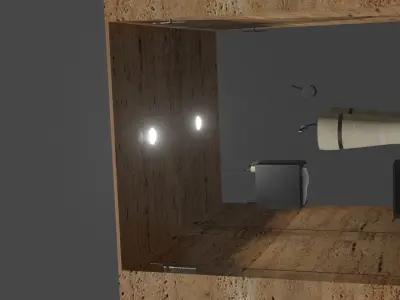 WC SOCIAL - TRAVERTINO AND BOTTICINO MARBLE STONE Low-poly 3D model