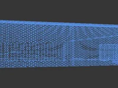 decorative brick wall 3D model