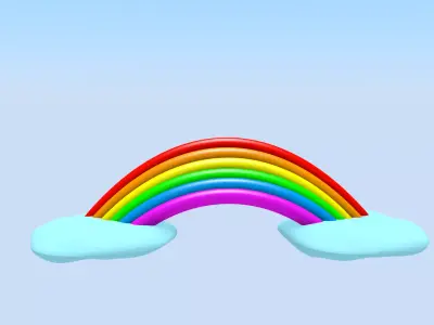 Cartoon Rainbow Free 3D model