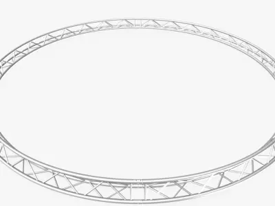 Circle Triangular Truss Full diameter 600cm 3D model