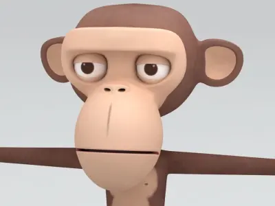 Cartoon monkey 3D model