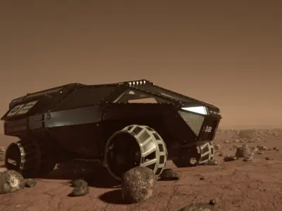 Mars Roamer VT1 Mars rover  vehicle Concept Low-poly 3D model