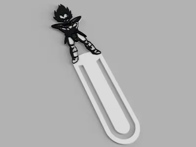 Vegeta Logo Bookmark Free 3D print model