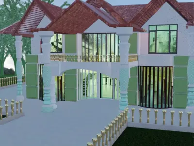 3D model Modern Luxury Villa Exterior Design 3D model