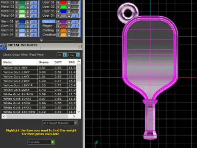 Pickleall Rocket Pendant 3D print model