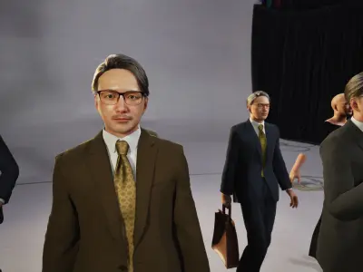 Modular Character - Asian Business Man - MU2 Low-poly 3D model
