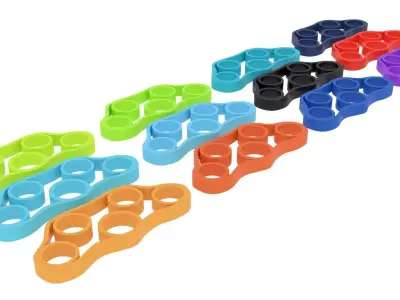 Rubber Finger Grippers Set 3D model