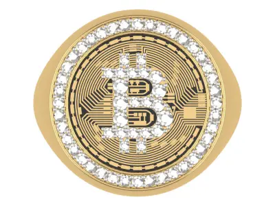 BitCoin Ring For Men 3D print model