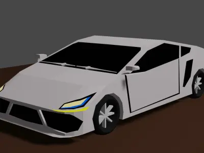Sport Car 2 C Low-poly 3D model