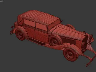 3D model of a vintage car 3D model