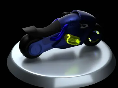 Sci-fi Motorbike 3D Model Low-poly 3D model
