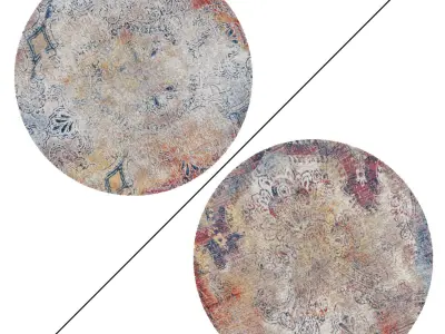 Round Rug Set 301 3D model