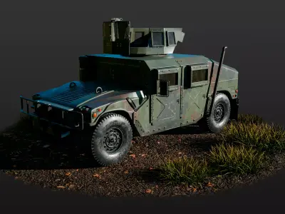 HUMMER M1151 Low-poly 3D model