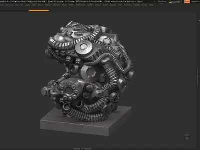 Modern Abstract robotic sculpture 3d print model 126 3D print model