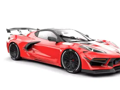 CHEVROLET CORVETT CEO ZR1 Low-poly 3D model