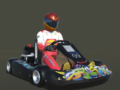Gokart Actions 3D model